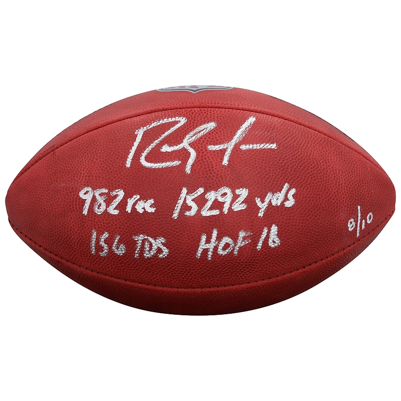 Ballon de football américain Duke, autographié par Randy Moss (Minnesota Vikings), en couleur et avec plusieurs inscriptions - Édition limitée à 10 exemplaires