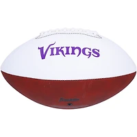 Ballon de football Franklin White Panel autographié par Randy Moss des Minnesota Vikings