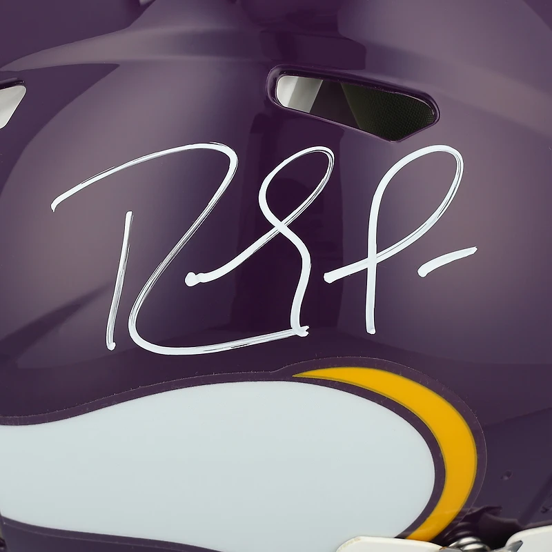 Casque Riddell authentique rétro Speed ​​1983-2001 autographié par Randy Moss (Minnesota Vikings)