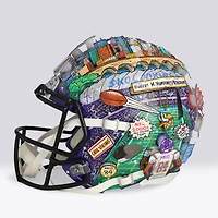 Randy Moss Minnesota Vikings Autographed Riddell Speed Authentic Helmet - Art by Charles Fazzino - NF70443568