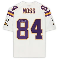 Maillot Mitchell & Ness Legacy blanc autographié par Randy Moss des Vikings du Minnesota