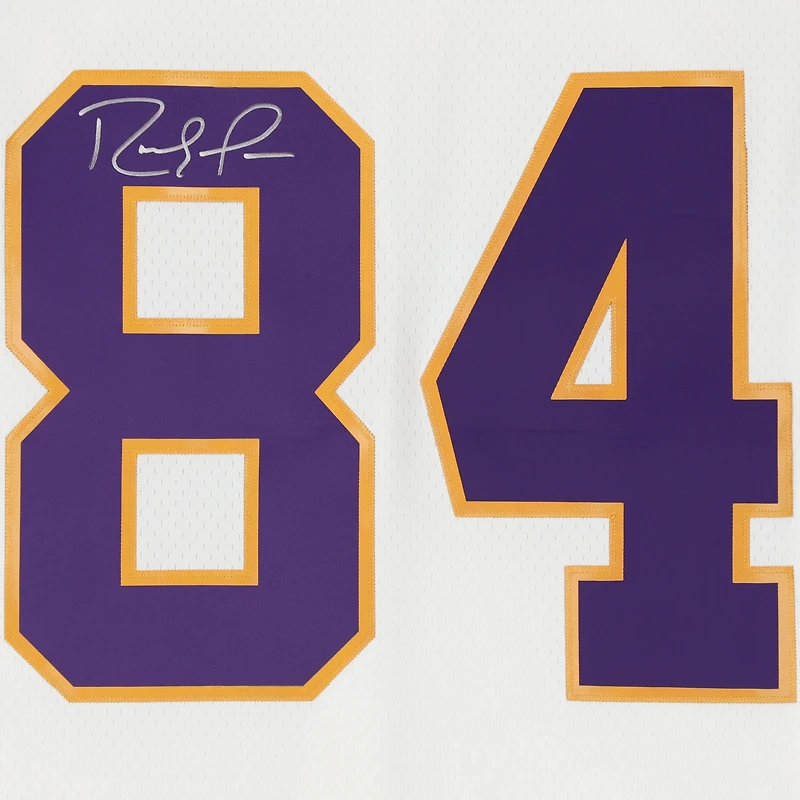 Maillot Mitchell & Ness Legacy blanc autographié par Randy Moss des Vikings du Minnesota