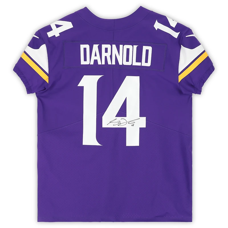 Maillot Nike Elite violet autographié par Sam Darnold des Minnesota Vikings