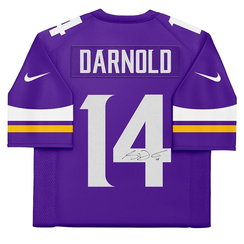 Maillot Nike Elite violet autographié par Sam Darnold des Minnesota Vikings