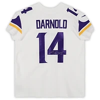 Maillot Nike Elite blanc autographié par Sam Darnold des Minnesota Vikings