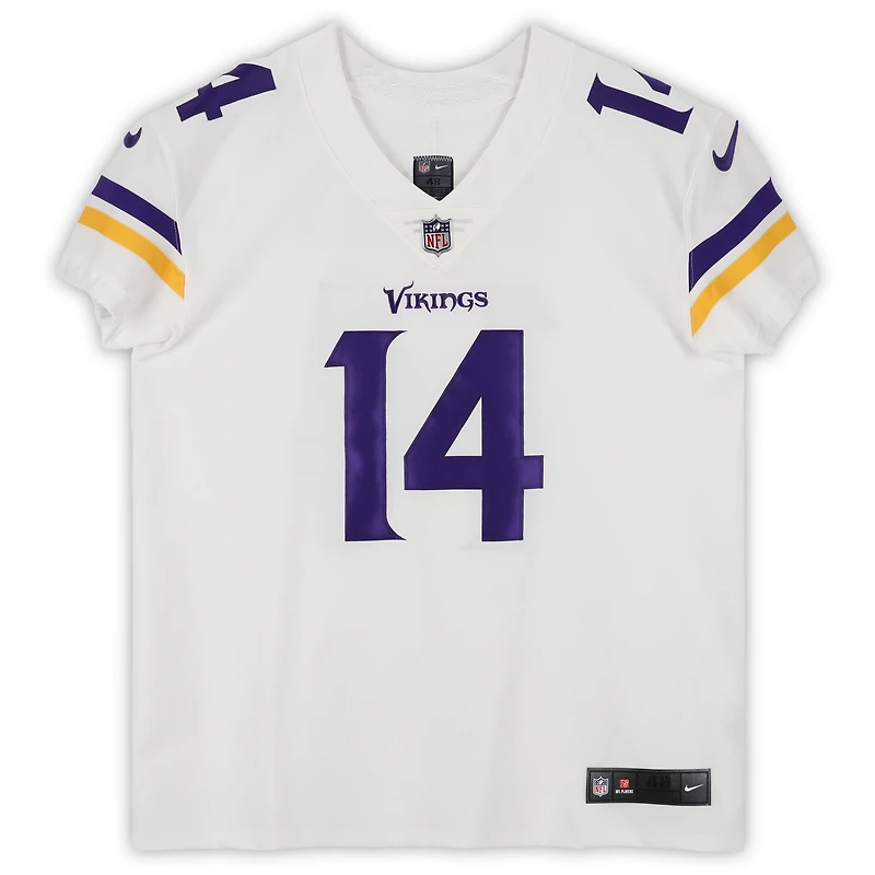 Maillot Nike Elite blanc autographié par Sam Darnold des Minnesota Vikings