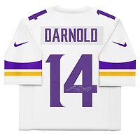 Maillot Nike Elite blanc autographié par Sam Darnold des Minnesota Vikings