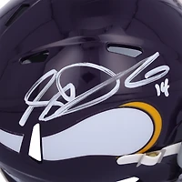 Casque miniature de vitesse rétro autographié Riddell 1961-1979 des Minnesota Vikings par Sam Darnold