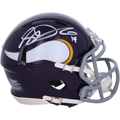 Casque miniature de vitesse rétro autographié Riddell 1961-1979 des Minnesota Vikings par Sam Darnold