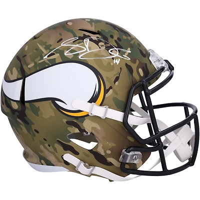 Casque réplique Riddell Camo Speed ​​autographié par Sam Darnold des Minnesota Vikings