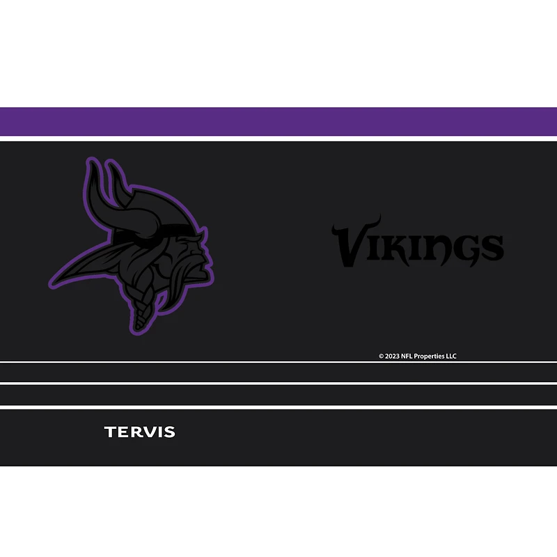 Tervis Vikings du Minnesota 30oz. Gobelet de jeu de nuit avec paille