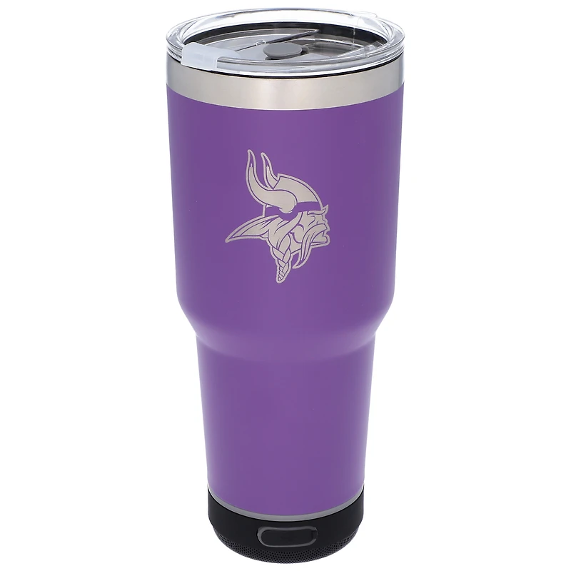 The Memory Company Vikings du Minnesota 30oz. Gobelet Bluetooth LED en acier inoxydable