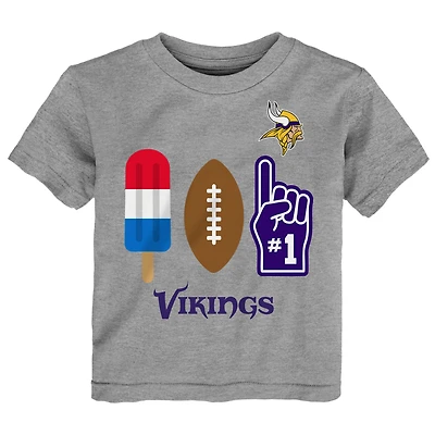 Toddler Gray Minnesota Vikings Americana Pop T-Shirt