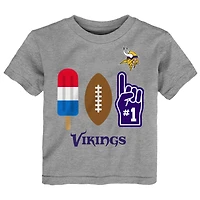 Toddler  Gray Minnesota Vikings Americana Pop T-Shirt