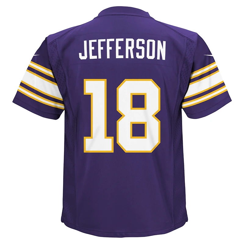 Maillot de jeu alternatif Nike Justin Jefferson violet Minnesota Vikings pour tout-petit