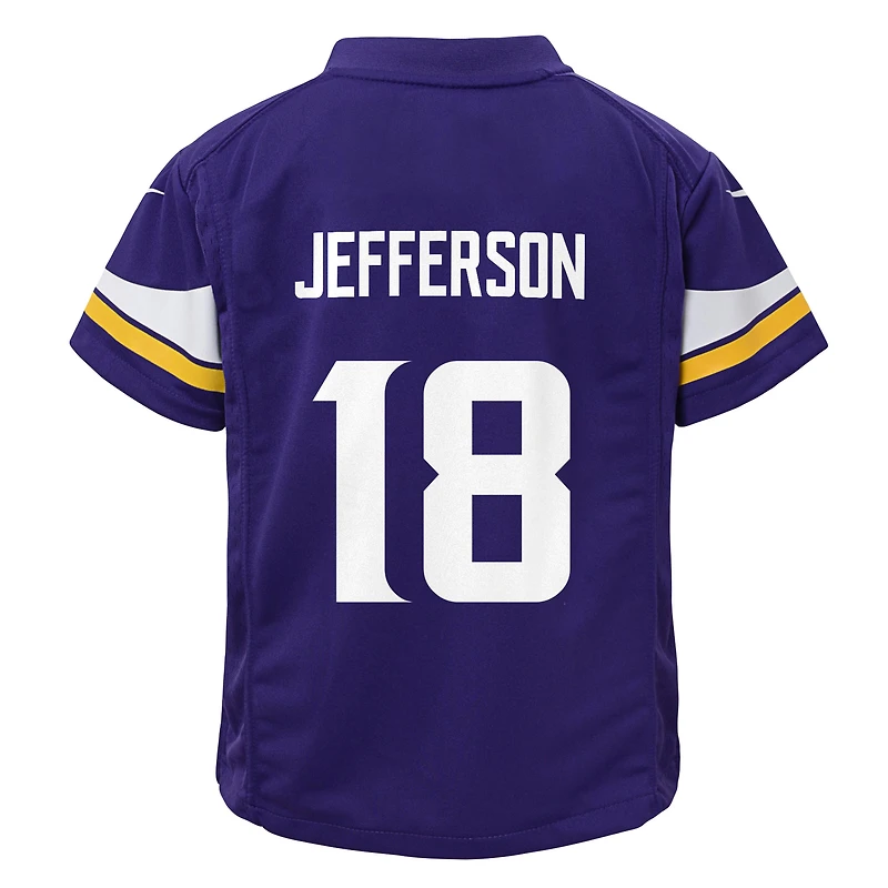 Maillot de match Nike Justin Jefferson violet pour tout-petit des Vikings du Minnesota, modèle