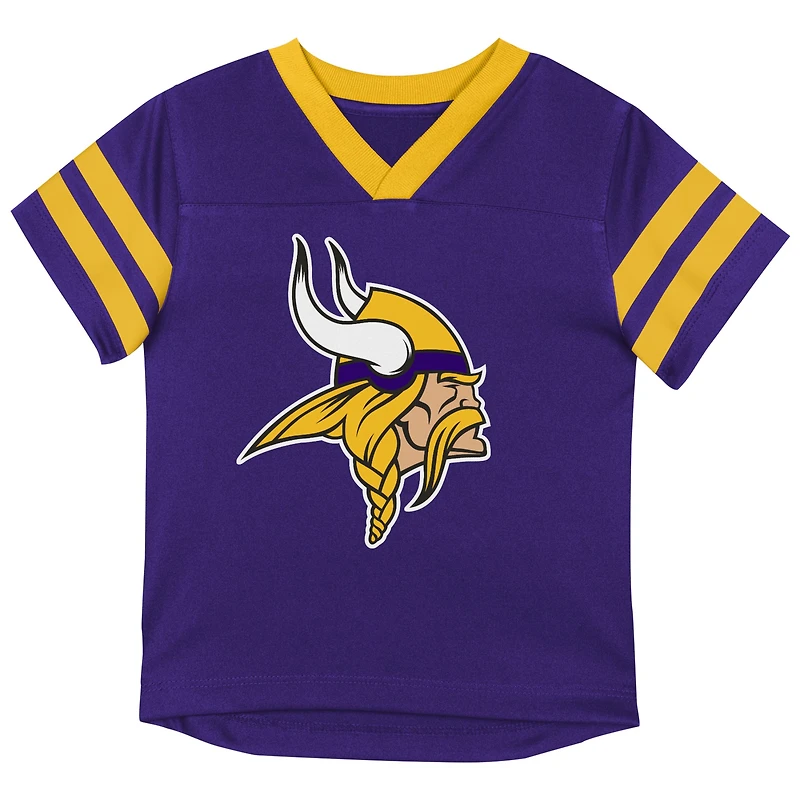Toddler Outerstuff Purple/Gold Minnesota Vikings Red Zone V-Neck T-Shirt & Pants Set