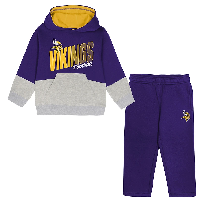 Ensemble sweat à capuche et pantalon en polaire violet pour enfant Outerstuff des Vikings du Minnesota