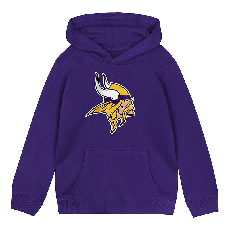 Sweat à capuche en polaire violet logo principal des Vikings du Minnesota pour tout-petits