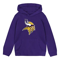 Sweat à capuche en polaire violet logo principal des Vikings du Minnesota pour tout-petits