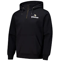 Unisex Dunbrooke  Black Minnesota Vikings Defender Quarter-Zip Hoodie