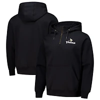 Unisex Dunbrooke  Black Minnesota Vikings Defender Quarter-Zip Hoodie