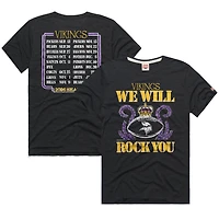 Unisex Homage Charcoal Minnesota Vikings 2026 NFL Schedule Queen Tri-Blend T-Shirt