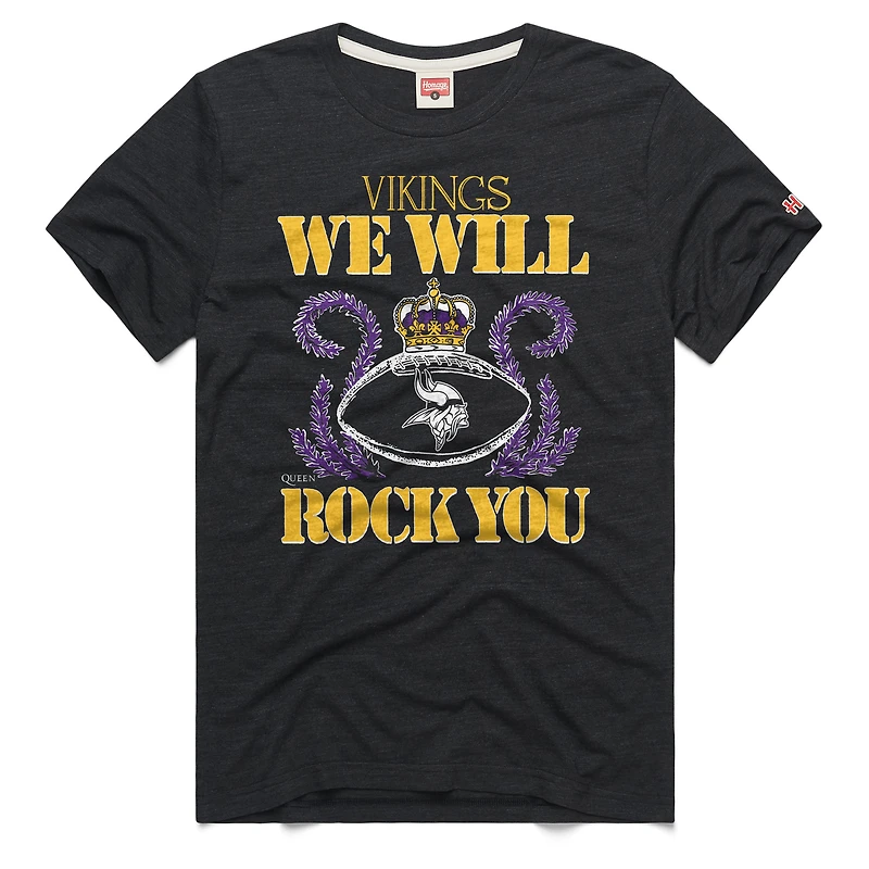 T-shirt unisexe Hommage Charcoal Minnesota Vikings 2026 NFL Calendar Queen Tri-Blend