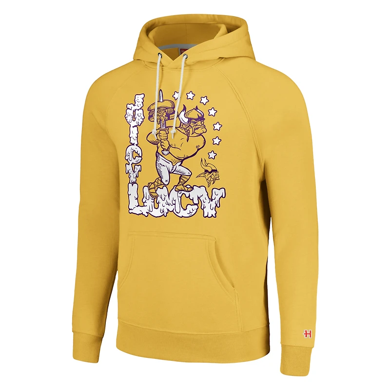 Unisex Homage Gold Minnesota Vikings NFL x Guy Fieri’s Flavortown Tri-Blend Pullover Hoodie