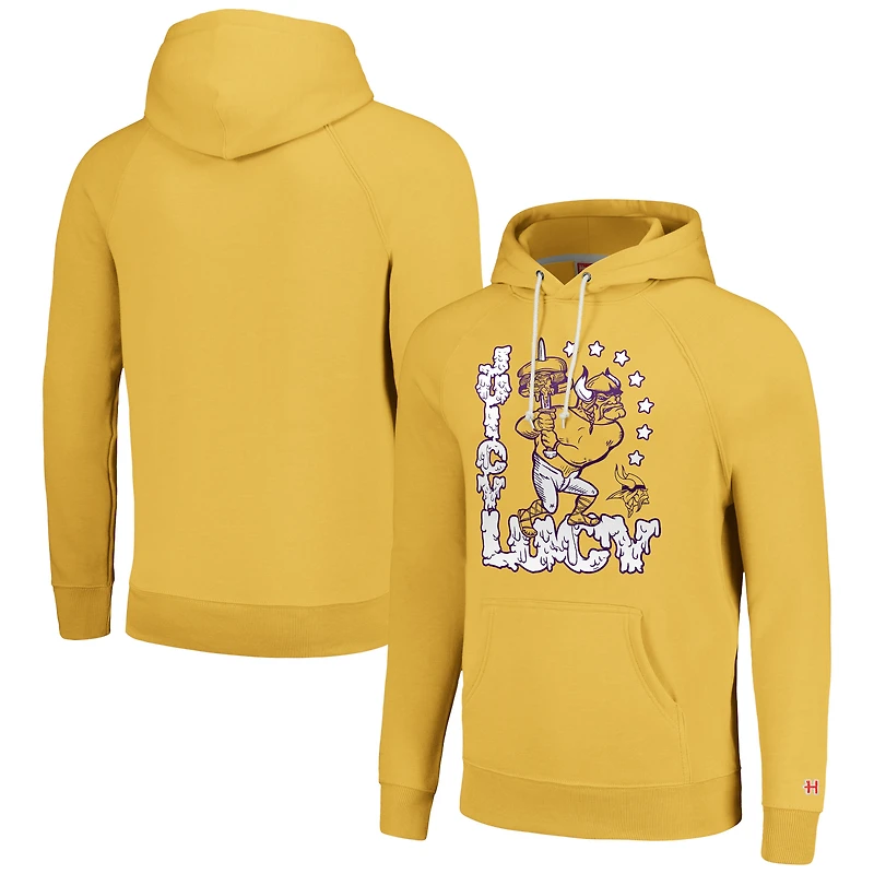 Sweat à capuche unisexe Homage Gold Minnesota Vikings NFL x Guy Fieri's Flavortown Tri-Blend