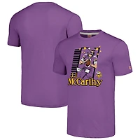 Unisex Homage J.J. McCarthy Purple Minnesota Vikings Caricature Player Tri-Blend T-Shirt