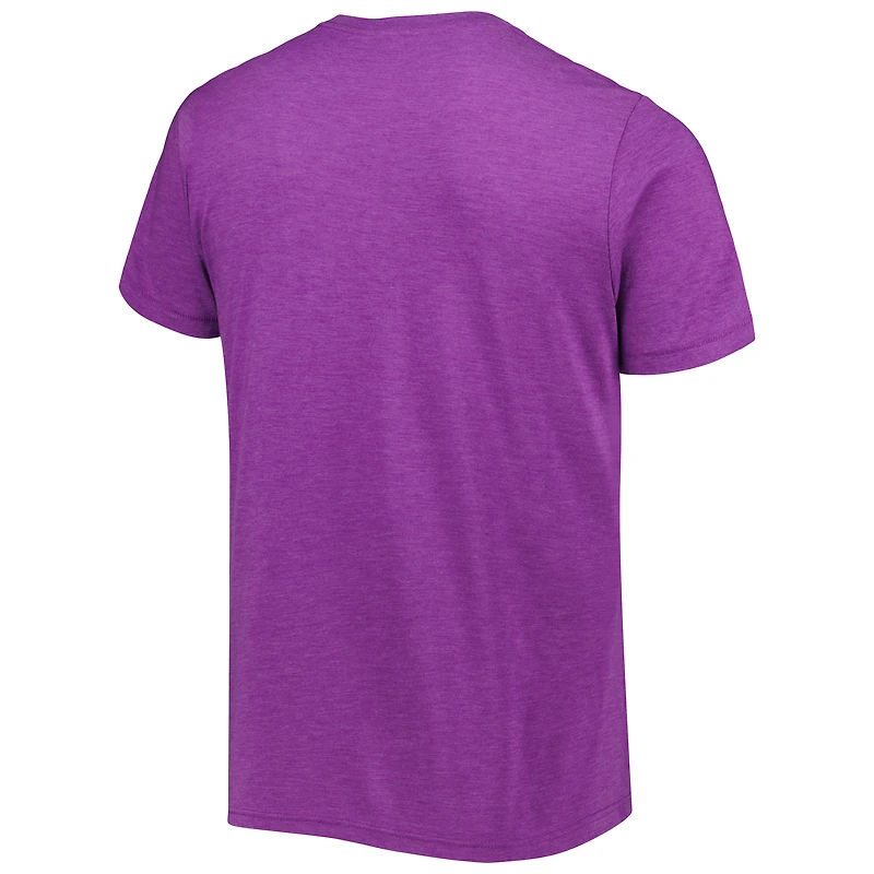 Unisex Homage Justin Jefferson Heathered Heather Purple Minnesota Vikings NFL Blitz Player Tri-Blend T-Shirt