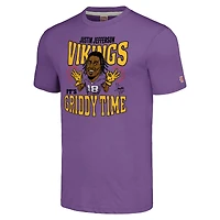Unisex Homage Justin Jefferson Heathered Purple Minnesota Vikings Caricature Player Tri-Blend T-Shirt