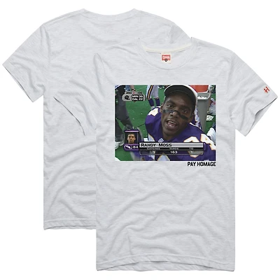 T-shirt unisexe hommage Randy Moss Ash Minnesota Vikings Pay Homage Tri-Blend