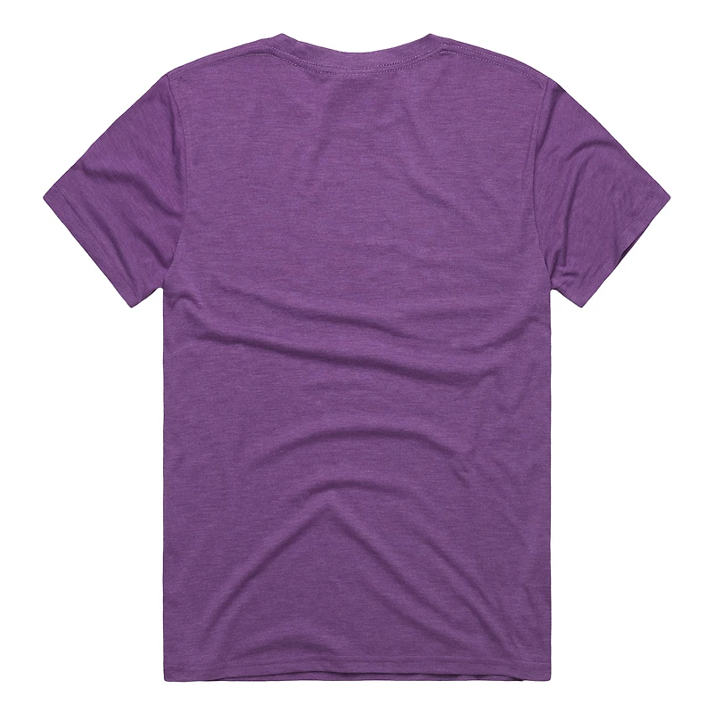 T-shirt unisexe hommage à Randy Moss, violet, Minnesota Vikings, NFL Topps Trading Card, mélange de trois matières