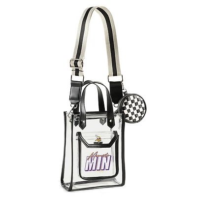 Sac à main transparent WEAR by Erin Andrews Minnesota Vikings Stadium avec pochette à monnaie