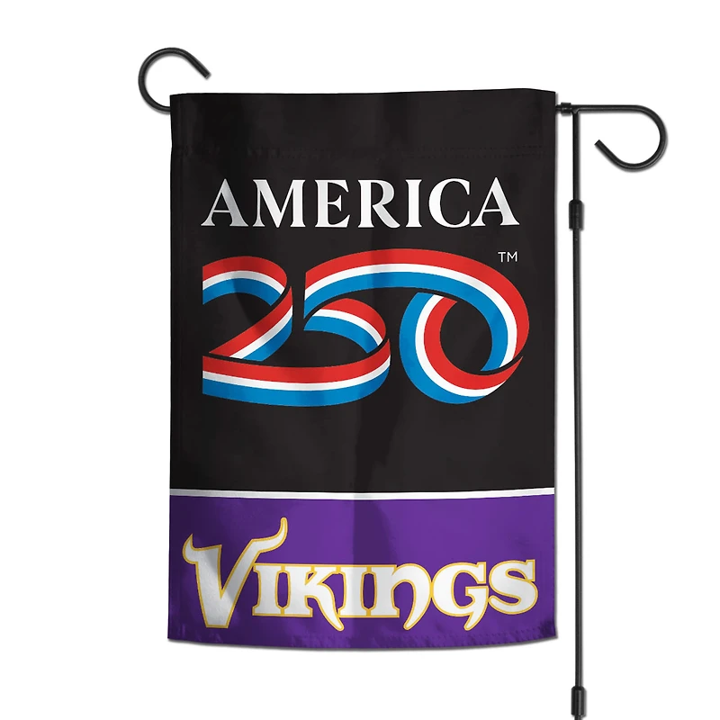 WinCraft Minnesota Vikings 12" x 18" Double-Sided America 250 Garden Flag