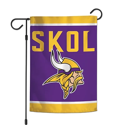 WinCraft Minnesota Vikings Drapeau de jardin 2 faces 12'' x 18''