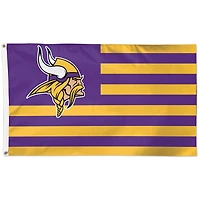 Drapeau de luxe WinCraft Minnesota Vikings 90 x 150 cm, style américain étoiles et rayures