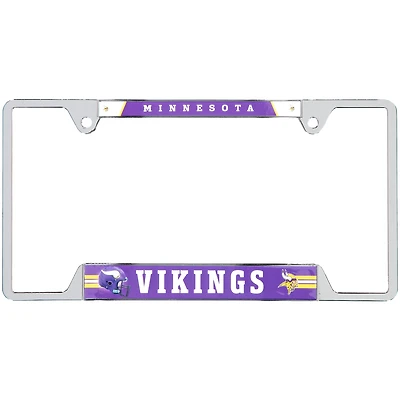 WinCraft  Minnesota Vikings Chrome Plated Metal License Plate Frame
