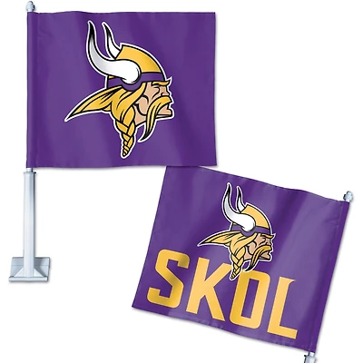 Drapeau de voiture à slogan double face WinCraft Minnesota Vikings