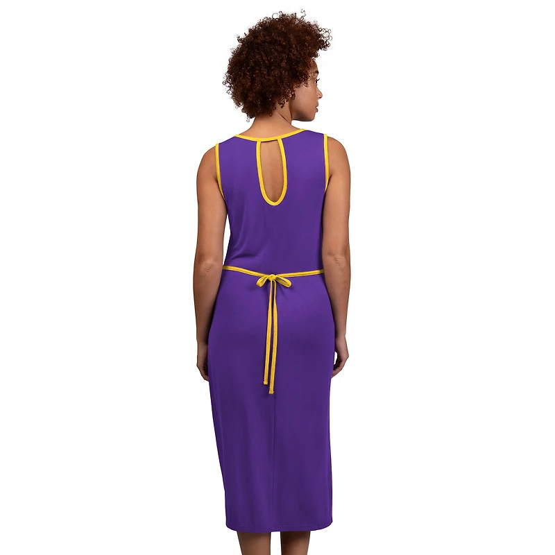 Robe longue violette G-III 4Her par Carl Banks pour femme des Minnesota Vikings Center Field