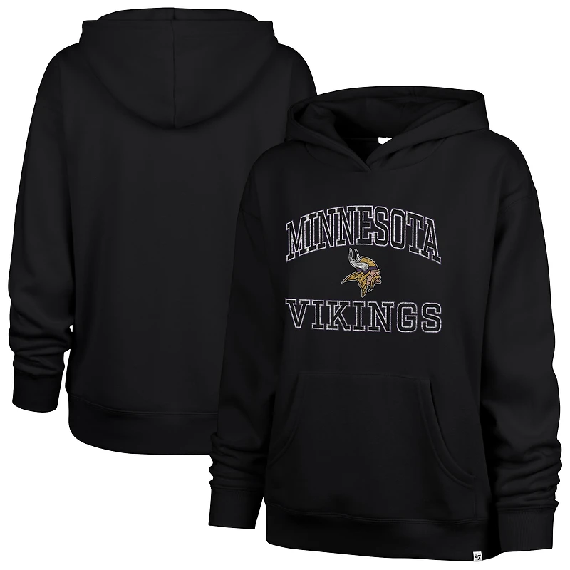 Sweat à capuche Clarity Naomi pour femme, modèle 47 noir Minnesota Vikings