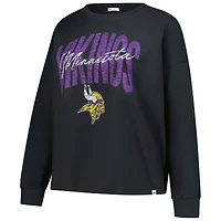 T-shirt à manches longues noir « 47 » pour femme, grande taille, style Muse Sydney, des Vikings du Minnesota
