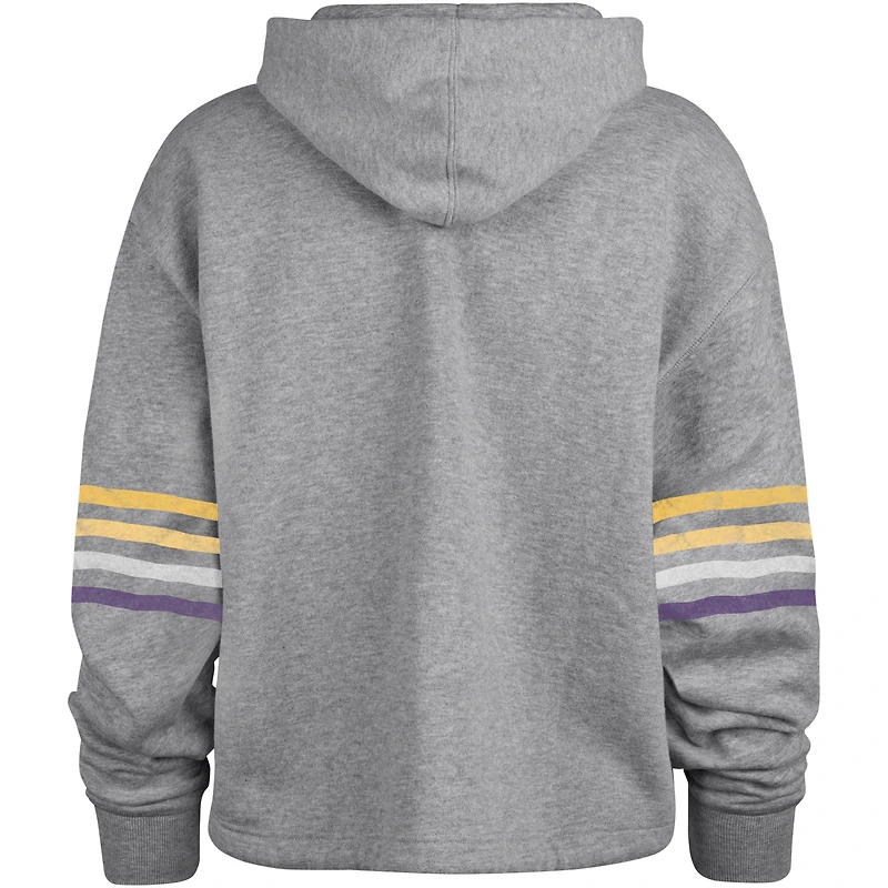 Women's '47 Heather Gray Minnesota Vikings Upland Bennett Pullover Hoodie