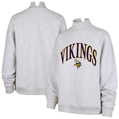 Sweat-shirt à col montant Vantage « 47 » gris chiné pour femme des Vikings du Minnesota