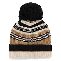 Bonnet en tricot à revers Barista '47 Natural Minnesota Vikings pour femmes avec pompon