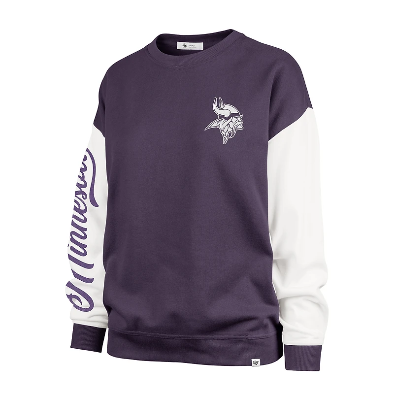 Sweat-shirt à enfiler Double Header Rise Andie des Vikings du Minnesota '47 violet pour femmes