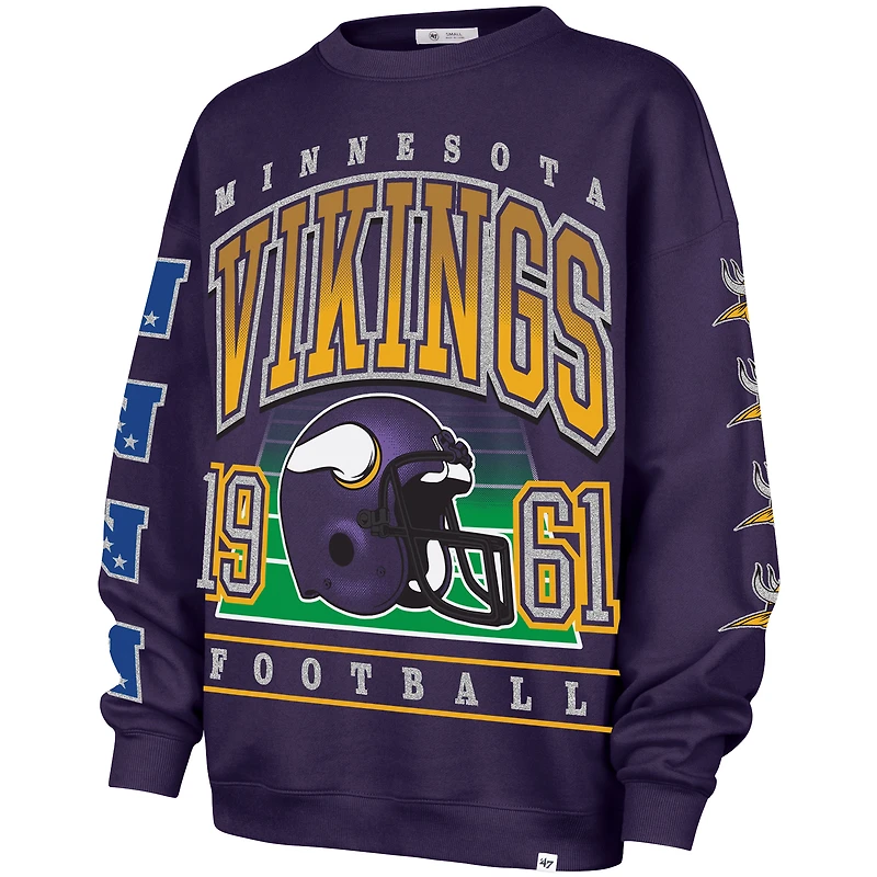 Sweat-shirt oversize violet « 47 » des Vikings du Minnesota pour femme