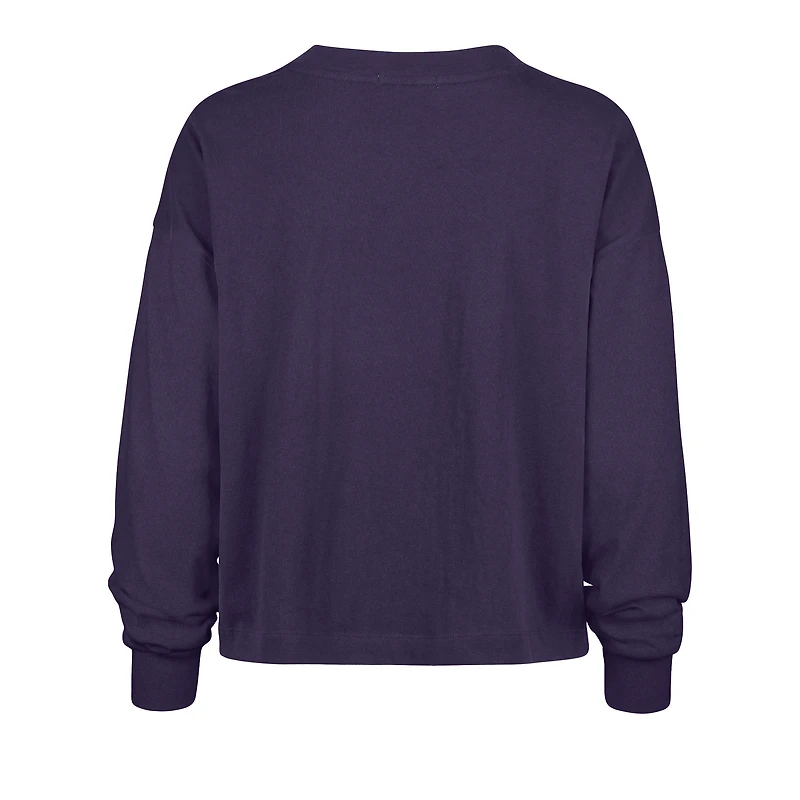 Women's '47 Purple Minnesota Vikings Outreach City Oversized Long Sleeve T-Shirt